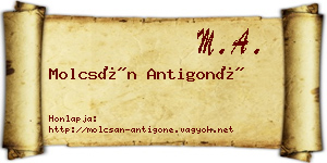 Molcsán Antigoné névjegykártya